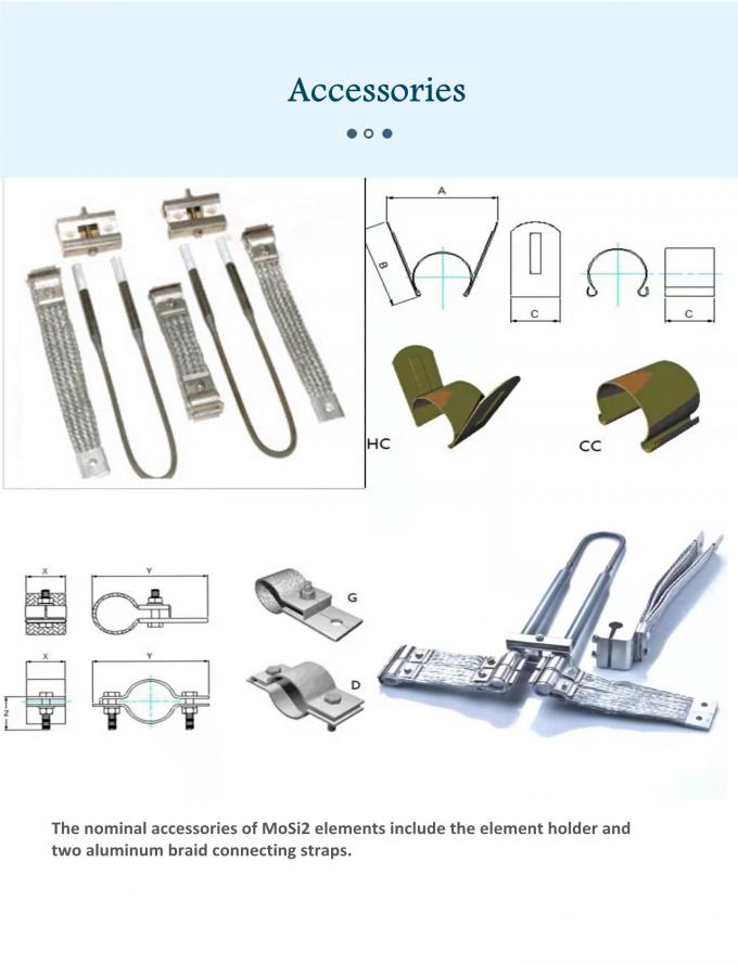 1800c U Tipo Mosi2 Disilícido de molibdeno elemento de calefacción para horno eléctrico 2