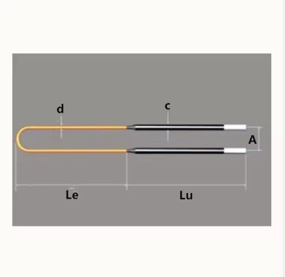 Dia 4/9,6/12, 9/18 1800°C 1850°C 1900°C MoSi2 Elemento de calefacción para cerámicas de horno