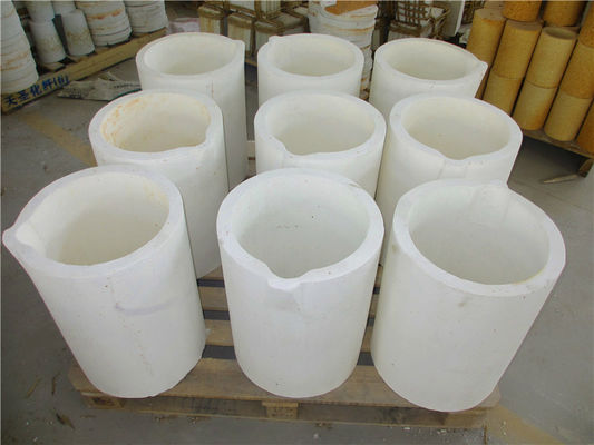 Crisol de fusión de cerámica refractario blanco del grafito de los crisoles para secar la quema