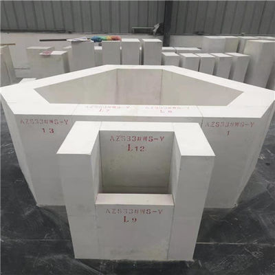 ladrillos de la silicona AZS de la circona del alúmina 3.1g/Cm3 para los hornos de cristal